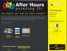 Tablet Screenshot of afterhoursprintingllc.com